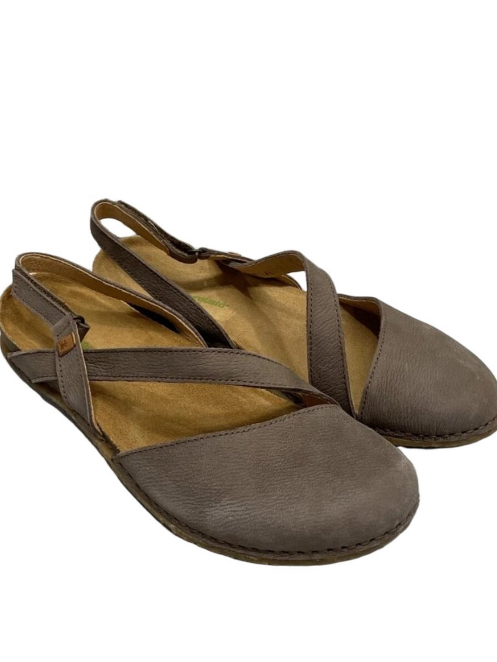 NEW EL NATURALISTA Panglao Pleasant Leather Sandals Women's US 11, Brown